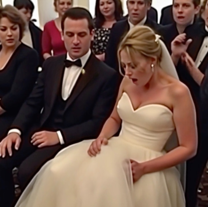 At the wedding, something started moving under the bride’s dress! The groom turned pale — and the guests gasped when they saw it