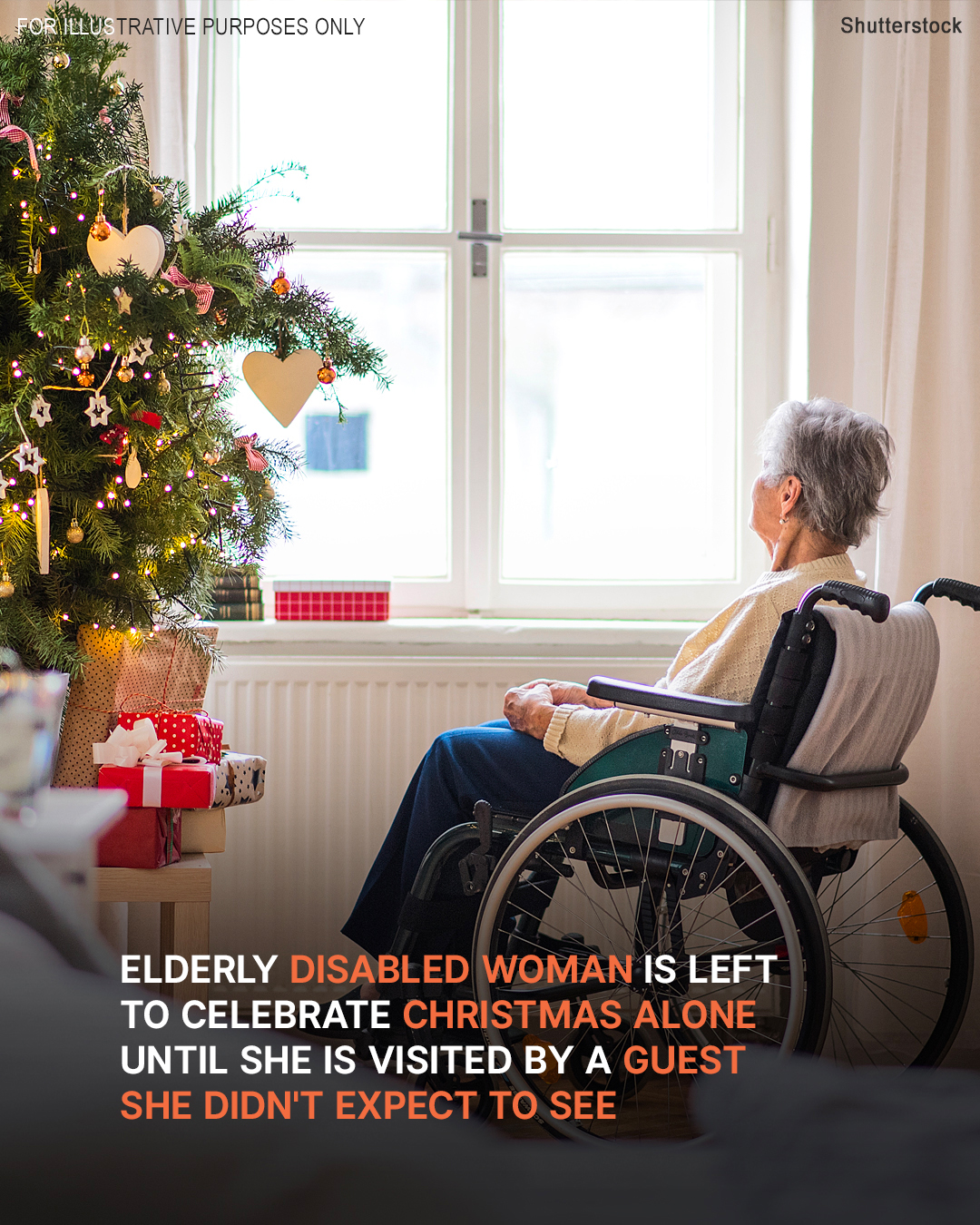 Old Lady Is Alone after Only Grandson Disappears a Day before Christmas