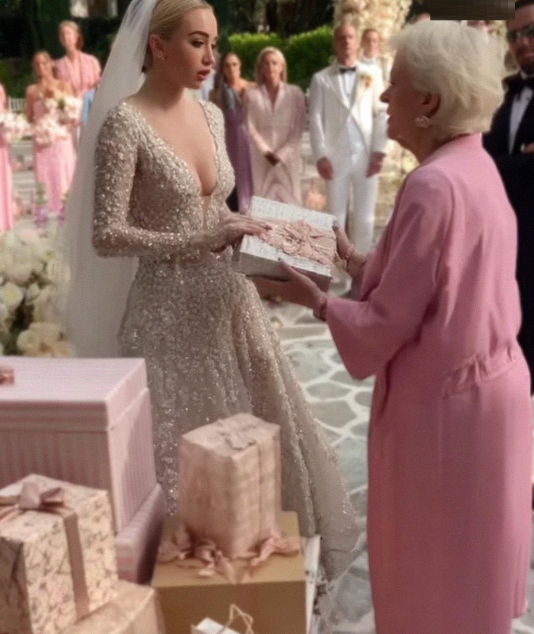 My Grandson’s Fiancée Shamed Me Publicly for Giving a Handmade Gift for Their Wedding – Then Someone Grabbed My Hand Very Hard